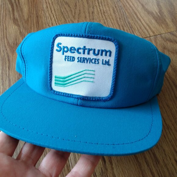Vintage Trucker Hat Baseball Cap Full Back Snapback Farmer Spectrum Feed Service - Picture 9 of 9